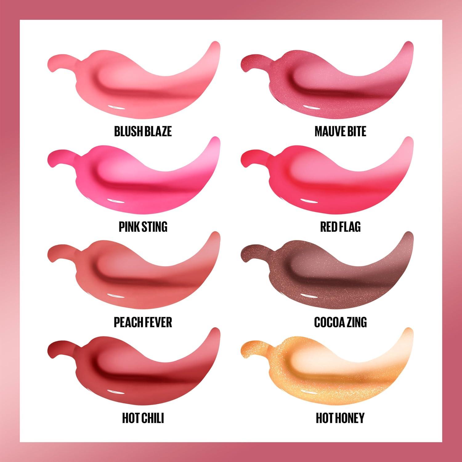imageMAYBELLINE Lifter Gloss Lifter Plump Plumping Lip Gloss with Chili Pepper and 5 MaxiLip Hot Honey Clear with Pink and Gold 1 Count2 MAUVE BITE