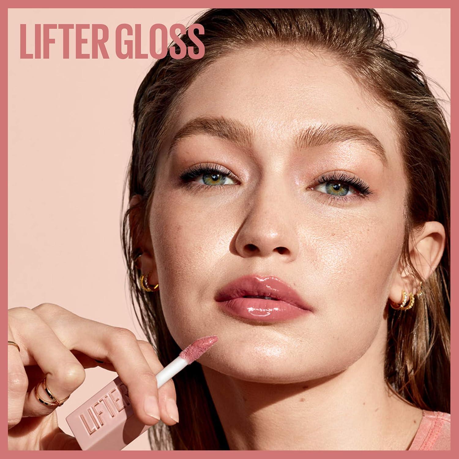 imageMaybelline New York Lifter Gloss Hydrating Lip Gloss with Hyaluronic Acid Taffy Sheer Berry 1 Count06 REEF