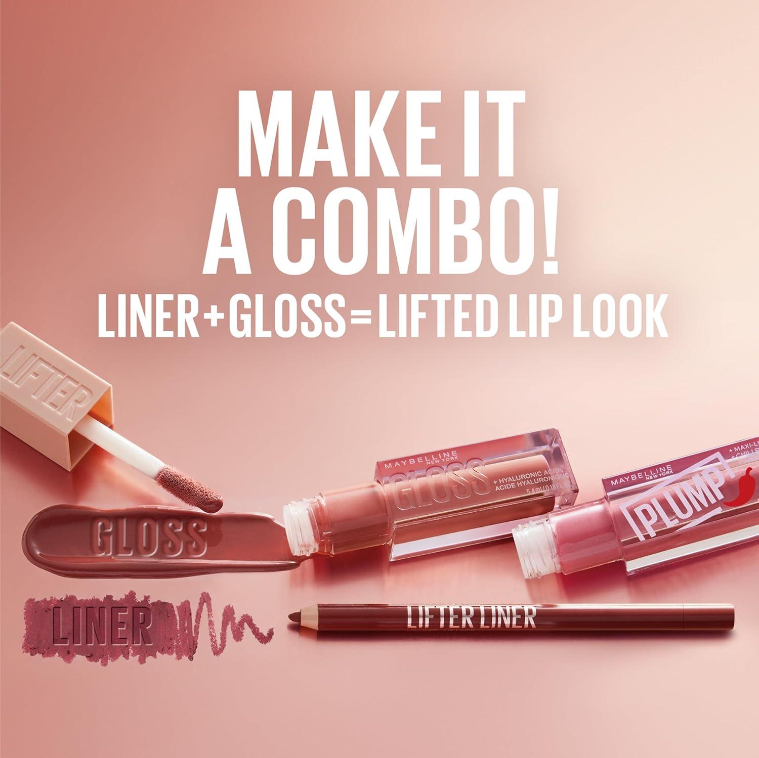 imageMaybelline New York Lifter Gloss Hydrating Lip Gloss with Hyaluronic Acid Taffy Sheer Berry 1 Count08 STONE