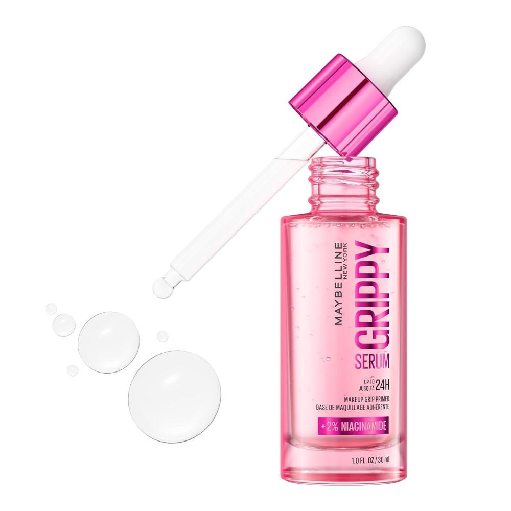 imageMaybelline Grippy Serum Primer Hydrating Makeup Primer with 2 Niacinamide For Up To 24HR Make Up Wear Clear 1 Count
