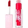 MAYBELLINE Lifter Gloss Lifter Plump, Plumping Lip Gloss with Chili Pepper and 5% Maxi-Lip, Hot Honey, Clear with Pink and Gold, 1 Count(4 RED FLAG)