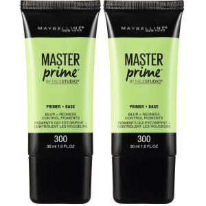 Maybelline Face Studio Master Prime Face Primer Makeup Base, Blur + Redness Control, 1 Count(1 Fl Oz (Pack of 2))