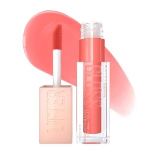 Maybelline New York Lifter Gloss Hydrating Lip Gloss with Hyaluronic Acid, Taffy, Sheer Berry, 1 Count(22 PEACH RING)