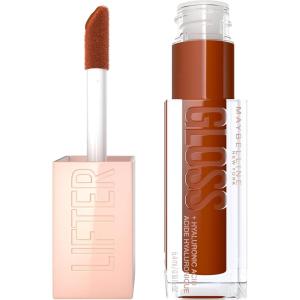 Maybelline New York Lifter Gloss Hydrating Lip Gloss with Hyaluronic Acid, Taffy, Sheer Berry, 1 Count(30 CARAMEL)