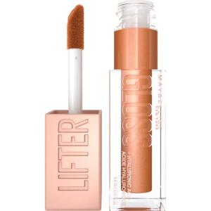 Maybelline New York Lifter Gloss Hydrating Lip Gloss with Hyaluronic Acid, Taffy, Sheer Berry, 1 Count(GOLD)