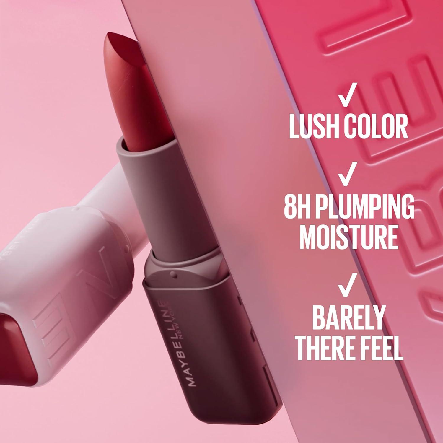 imageMAYBELLINE Serum Lipstick Hydrating Lip Makeup with 8HRs of Lip Plumping Moisture with Hyaluronic Acid Oil Blend Make It Work Midtone Rosey Mauve Satin103 MAKE IT WORK
