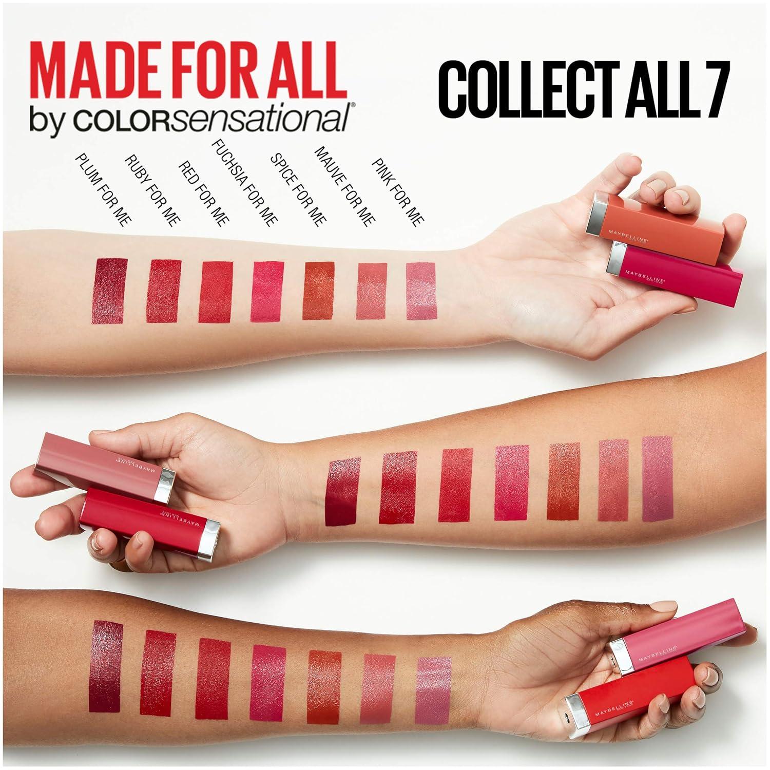 imageMaybelline Color Sensational Made for All Lipstick Crisp Lip Color amp Hydrating Formula Mauve For Me Nude Brown 1 Count385 RUBY FOR ME