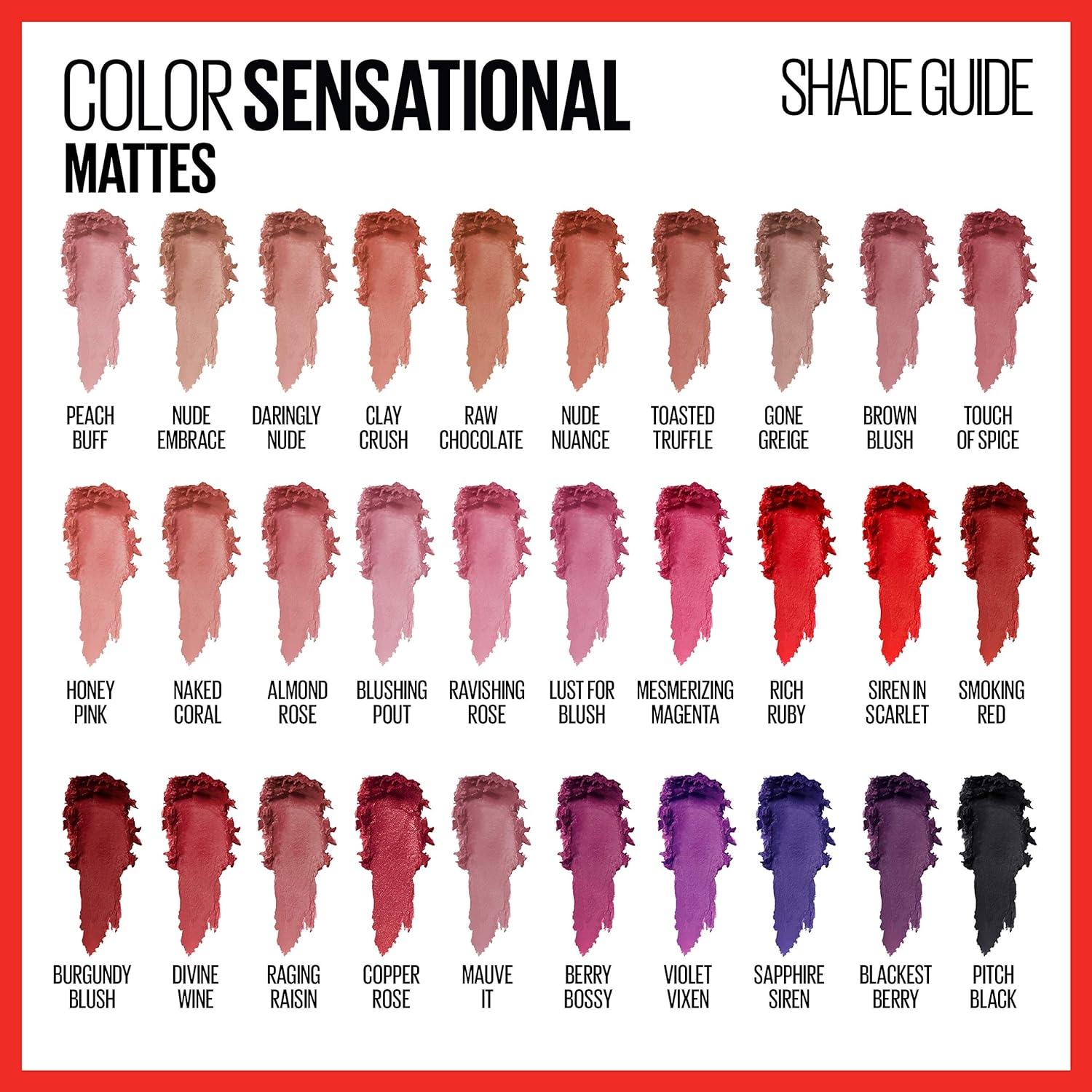 imageMaybelline Color Sensational Made for All Lipstick Crisp Lip Color amp Hydrating Formula Mauve For Me Nude Brown 1 Count670 RAVISHING ROSE