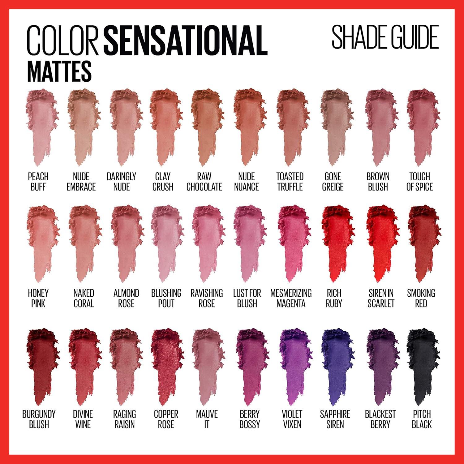 imageMaybelline Color Sensational Made for All Lipstick Crisp Lip Color amp Hydrating Formula Mauve For Me Nude Brown 1 Count835 SAPPHIRE SIREN