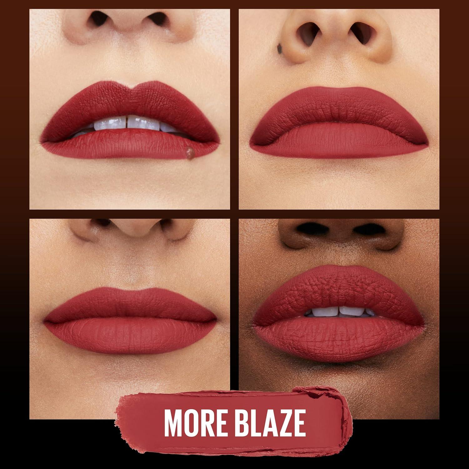imageMaybelline Color Sensational Ultimatte Matte Lipstick NonDrying Intense Color Pigment More Taupe Rose Nude 1 Count988 MORE BLAZE