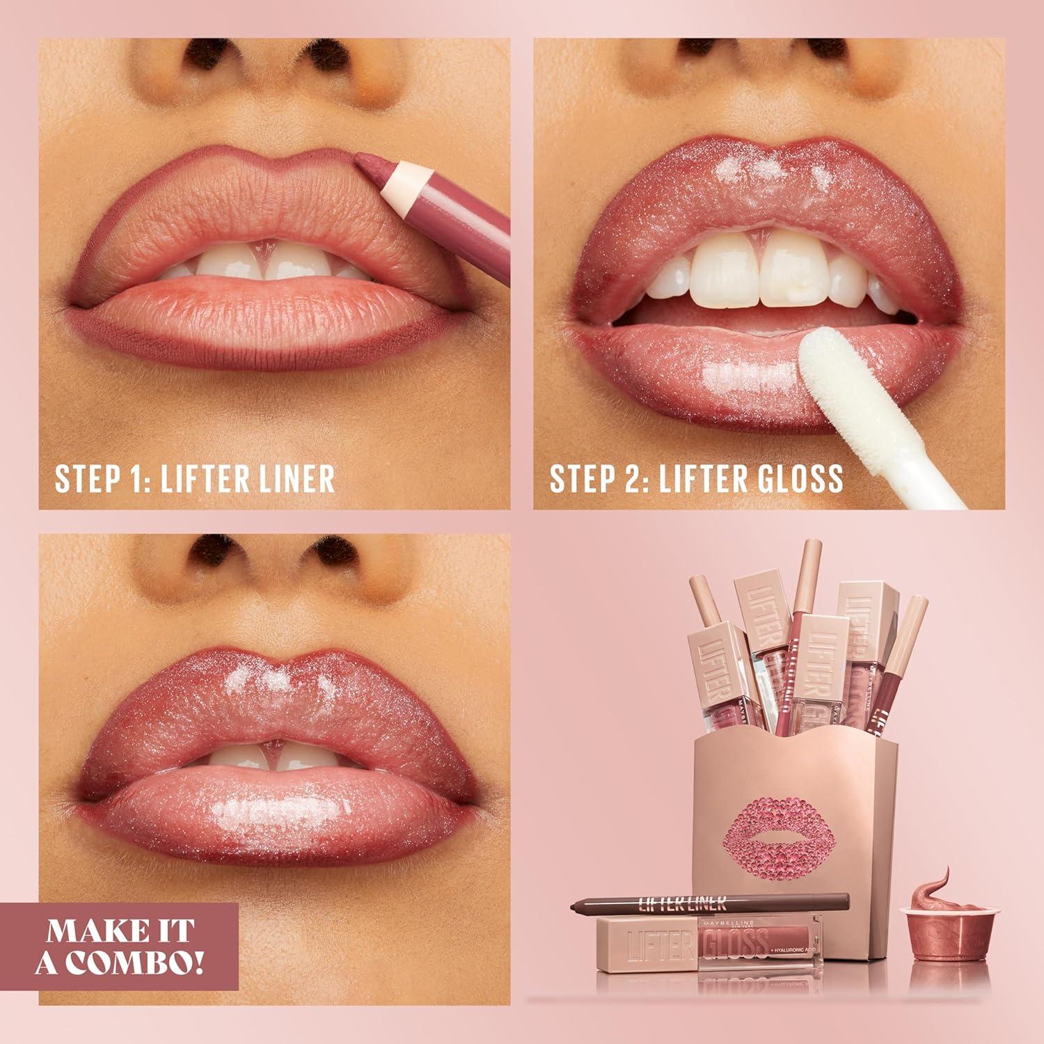 imageMaybelline Lifter Liner Lip Liner Pencil with Hyaluronic Acid Cross the Line 1 CountPeaking