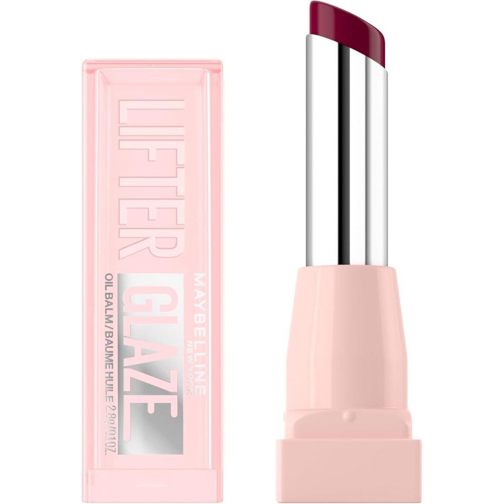 imageMAYBELLINE Lifter Glaze Oil Balm with Hyaluronic Acid and Hydrating Oil Blend Lip Balm with 24HRs of Smooth Moisturizing Shine Peach Quench Sheer Peach NudeAcai Glaze