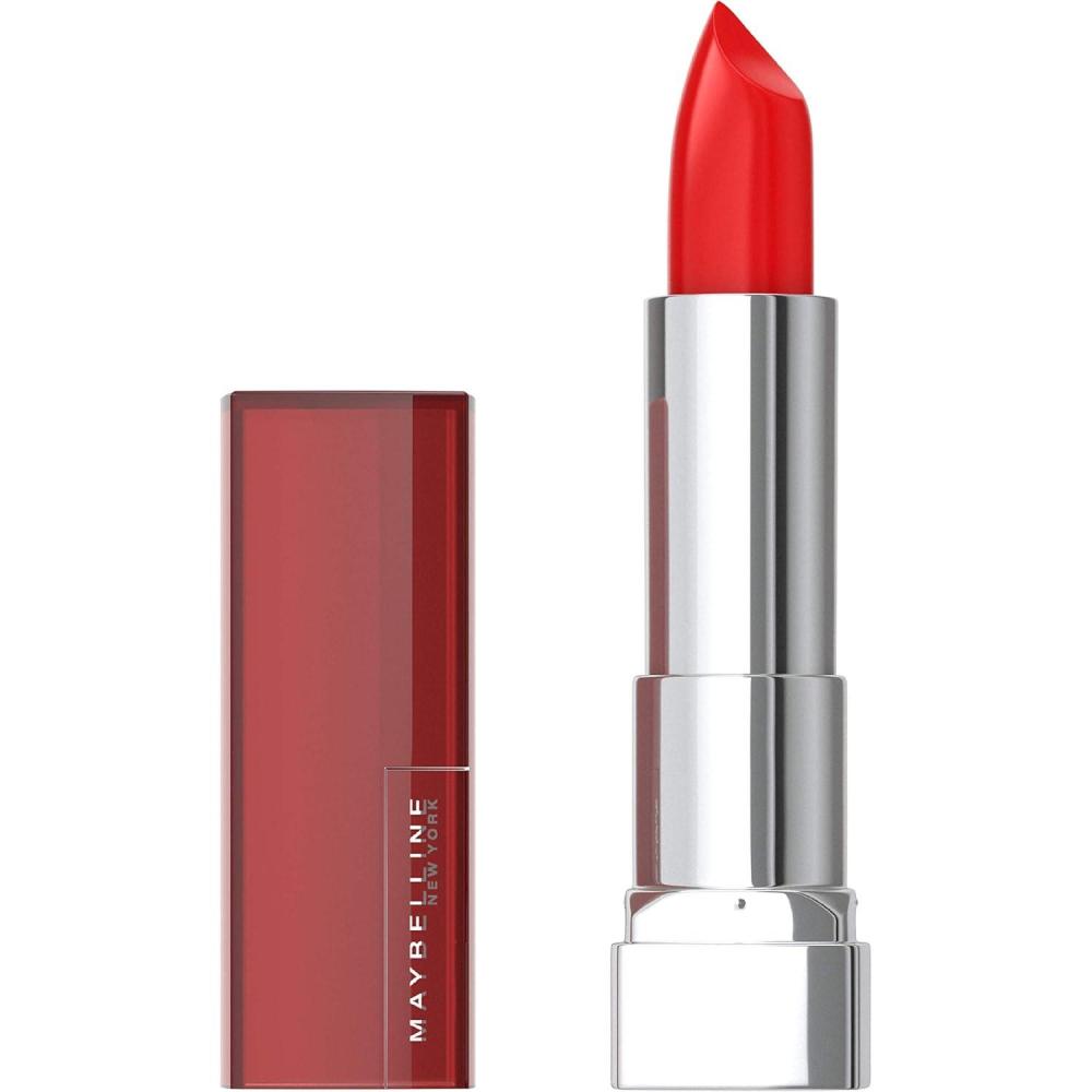 imageMaybelline Color Sensational Lipstick Lip Makeup Cream Finish Hydrating Lipstick Crazy for Coffee Nude Pink 1 Count895 ON FIRE RED
