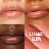 MAYBELLINE Lifter Glaze Oil Balm with Hyaluronic Acid and Hydrating Oil Blend, Lip Balm with 24HRs of Smooth, Moisturizing Shine, Peach Quench (Sheer Peach Nude)(Caramel Glow)
