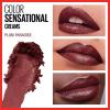 Maybelline Color Sensational Lipstick, Lip Makeup, Cream Finish, Hydrating Lipstick, Crazy for Coffee, Nude Pink ,1 Count(425 PLUM PARADISE)