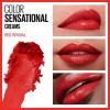 Maybelline Color Sensational Lipstick, Lip Makeup, Cream Finish, Hydrating Lipstick, Crazy for Coffee, Nude Pink ,1 Count(645 RED REVIVAL)