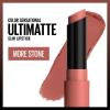 Maybelline Color Sensational Ultimatte Matte Lipstick, Non-Drying, Intense Color Pigment, More Taupe, Rose Nude, 1 Count(488 MORE STONE)
