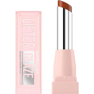 MAYBELLINE Lifter Glaze Oil Balm with Hyaluronic Acid and Hydrating Oil Blend, Lip Balm with 24HRs of Smooth, Moisturizing Shine, Peach Quench (Sheer Peach Nude)(Latte Crush)