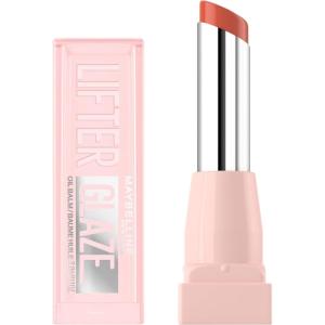 MAYBELLINE Lifter Glaze Oil Balm with Hyaluronic Acid and Hydrating Oil Blend, Lip Balm with 24HRs of Smooth, Moisturizing Shine, Peach Quench (Sheer Peach Nude)(Caramel Glow)