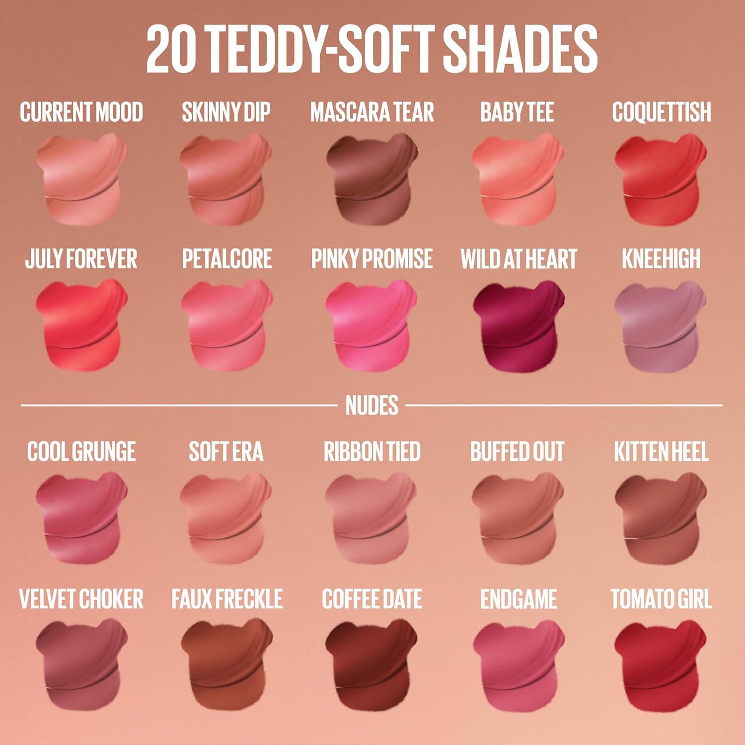 imageMAYBELLINE Super Stay Teddy Lip Tint Long Lasting Matte Lipstick for Up To 12HR Wear Endgame 1 CountBABY TEE