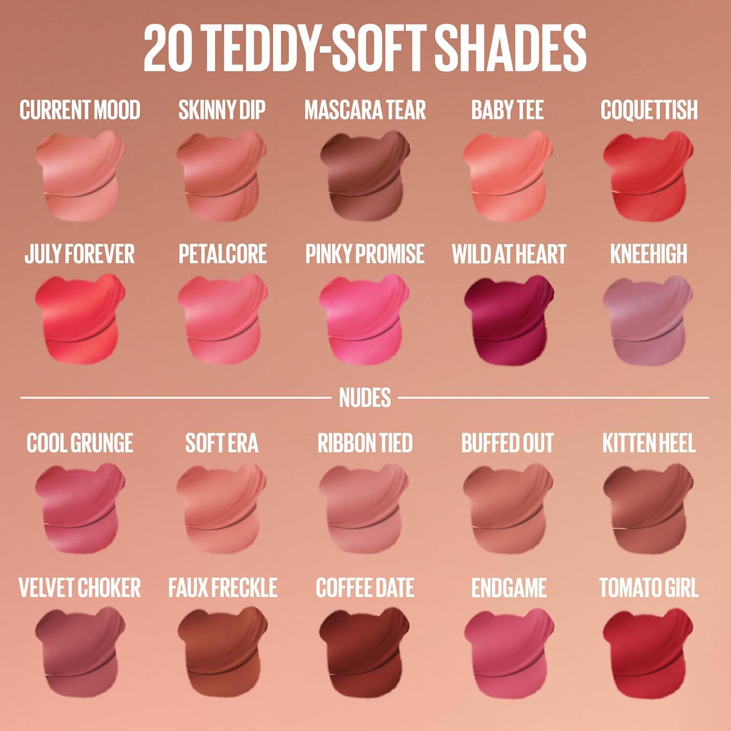 imageMAYBELLINE Super Stay Teddy Lip Tint Long Lasting Matte Lipstick for Up To 12HR Wear Endgame 1 CountCOOL GRUNGE