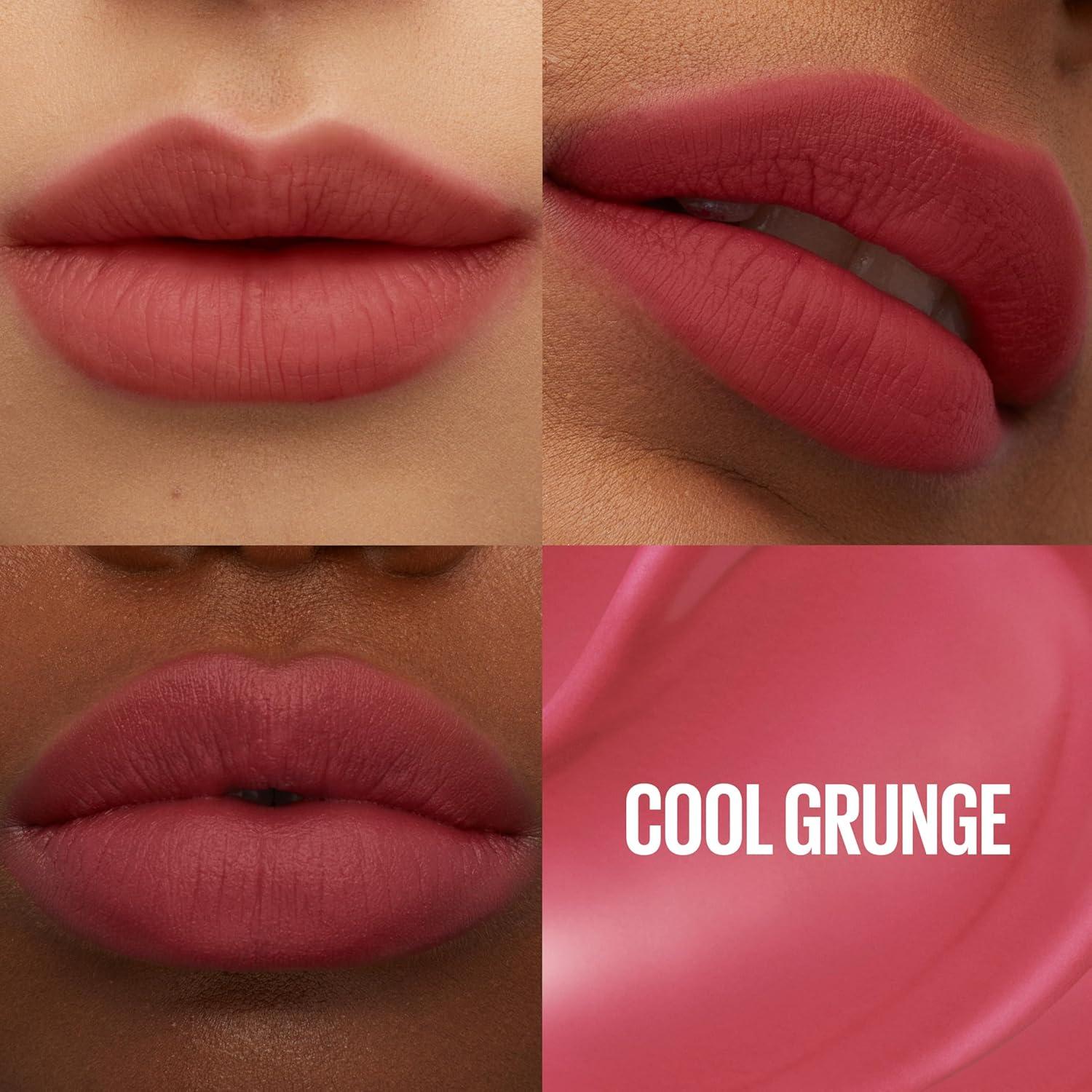 imageMAYBELLINE Super Stay Teddy Lip Tint Long Lasting Matte Lipstick for Up To 12HR Wear Endgame 1 CountCOOL GRUNGE
