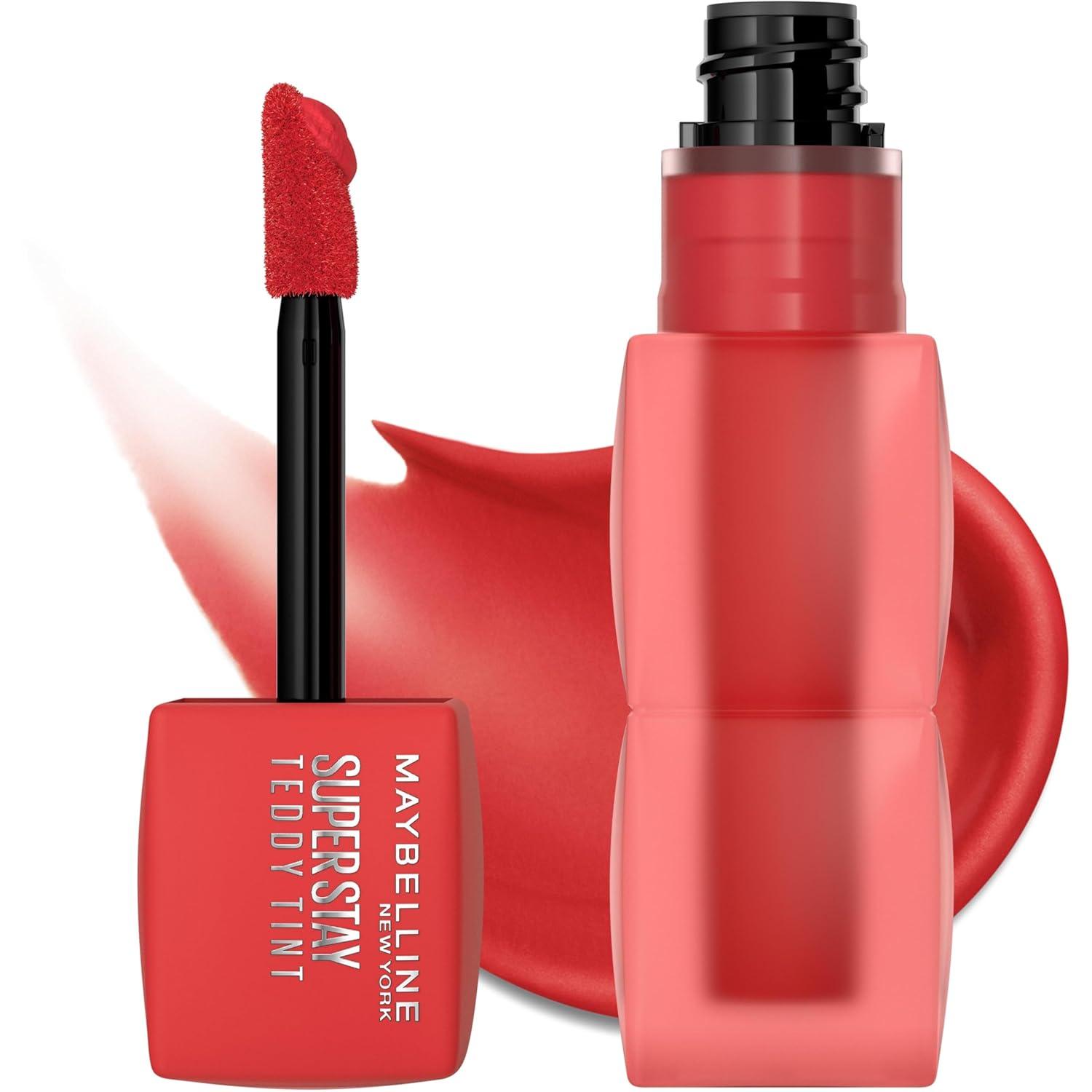 imageMAYBELLINE Super Stay Teddy Lip Tint Long Lasting Matte Lipstick for Up To 12HR Wear Endgame 1 CountCOQUETTISH