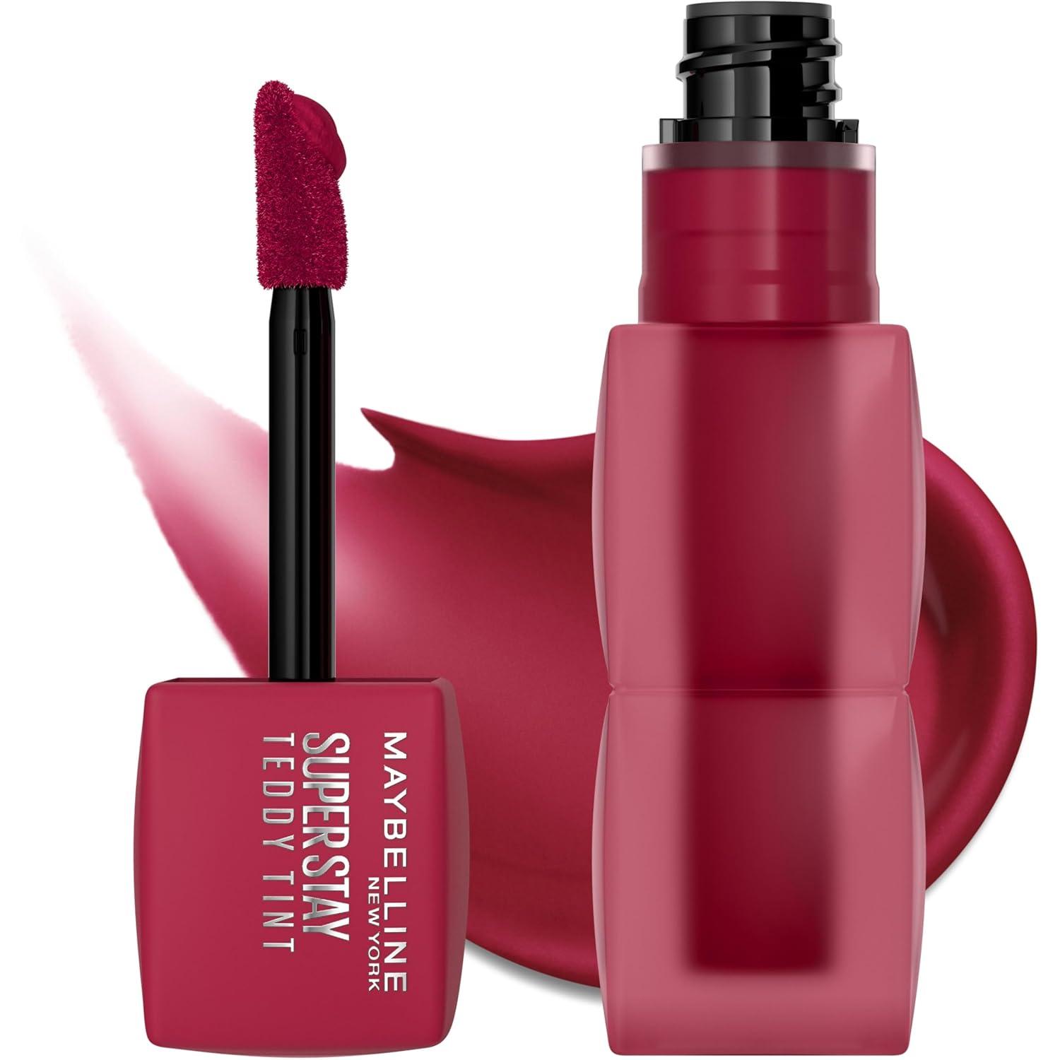 imageMAYBELLINE Super Stay Teddy Lip Tint Long Lasting Matte Lipstick for Up To 12HR Wear Endgame 1 CountWILD AT HEART