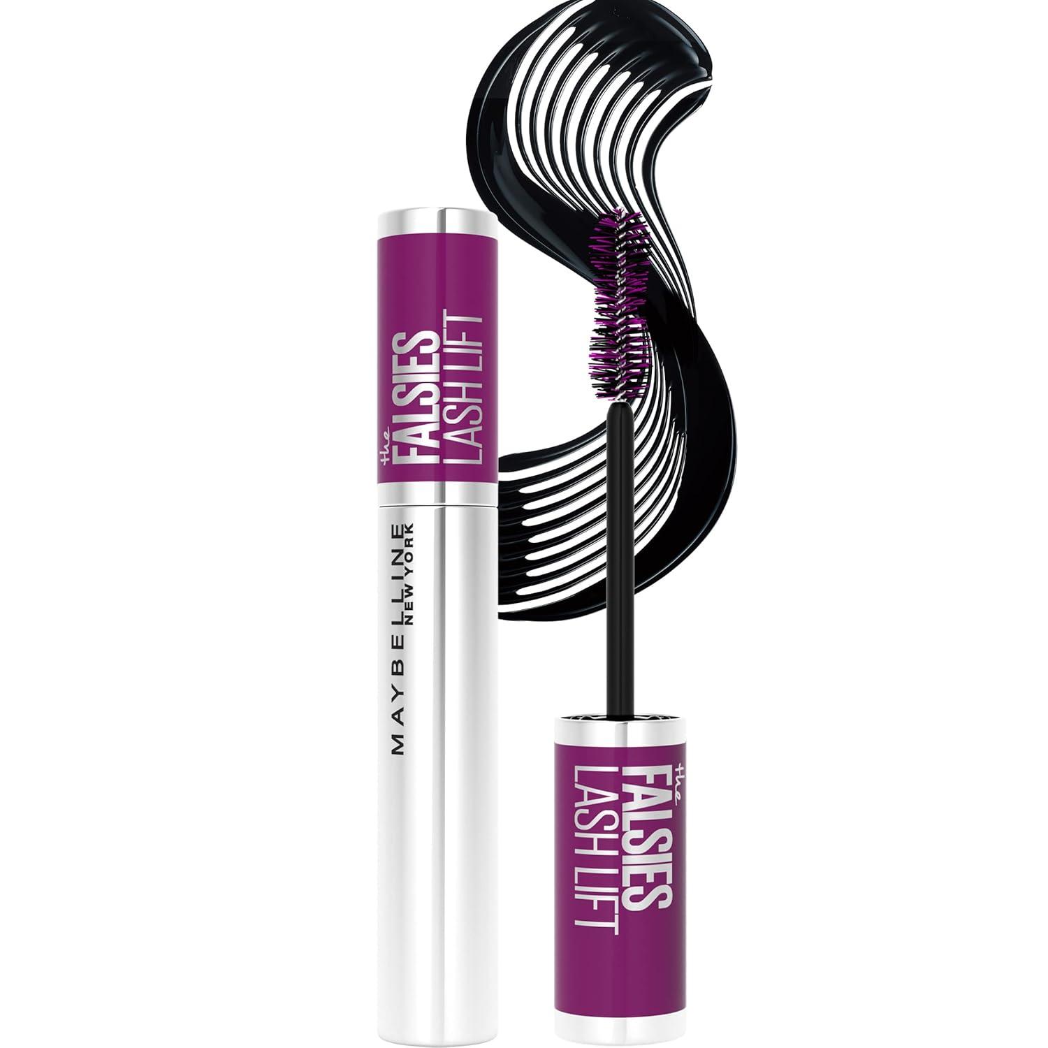 imageMaybelline The Falsies Lash Lift Waterproof Mascara Volumizing Lengthening Lifting Curling Multiplying Eye Makeup Brownish Black 1 CountVERY BLACK