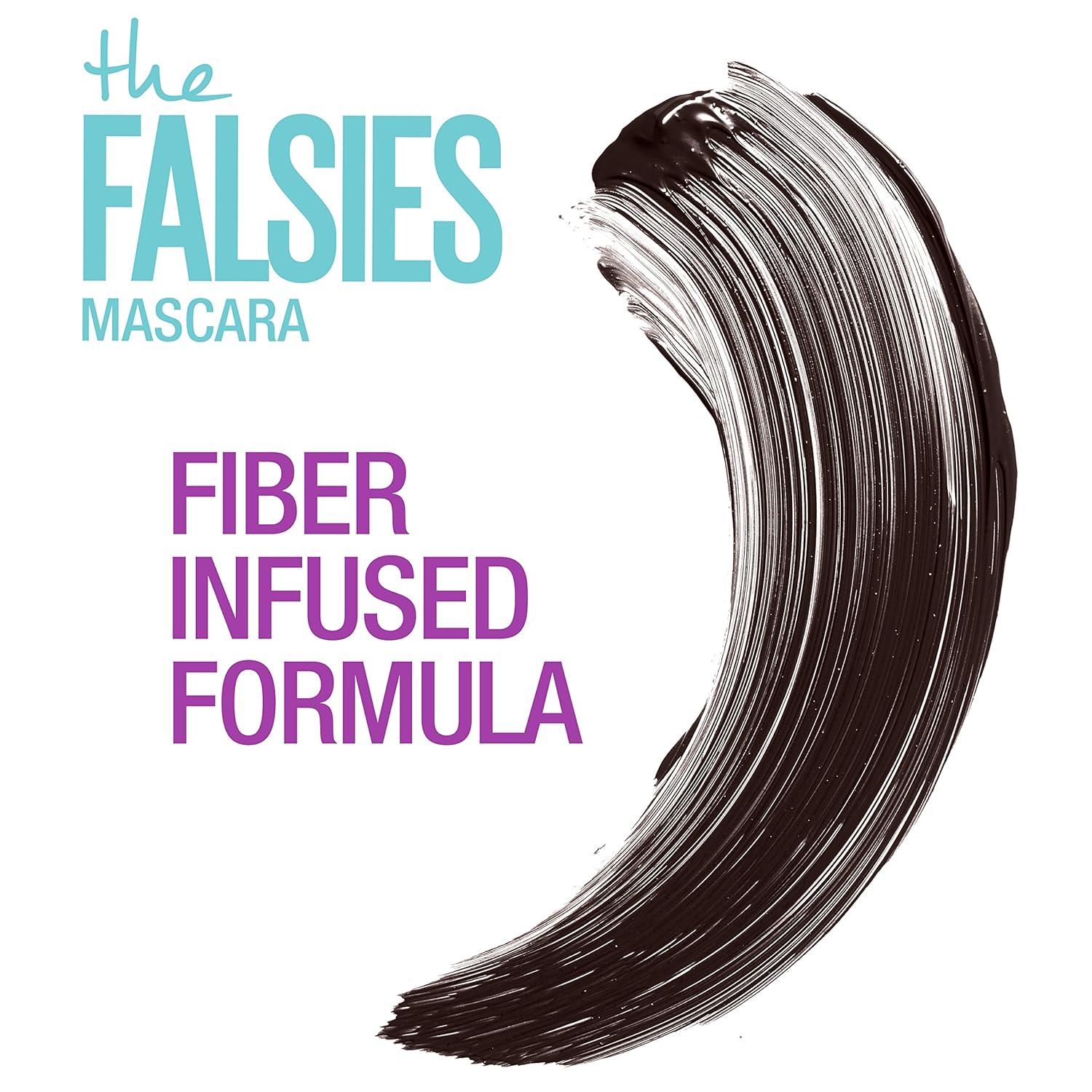 imageMaybelline Volum Express The Falsies Washable Fiber Mascara Volumizing and Separating Make Up Formula Brownish Black 1 CountBLACKEST BLACK