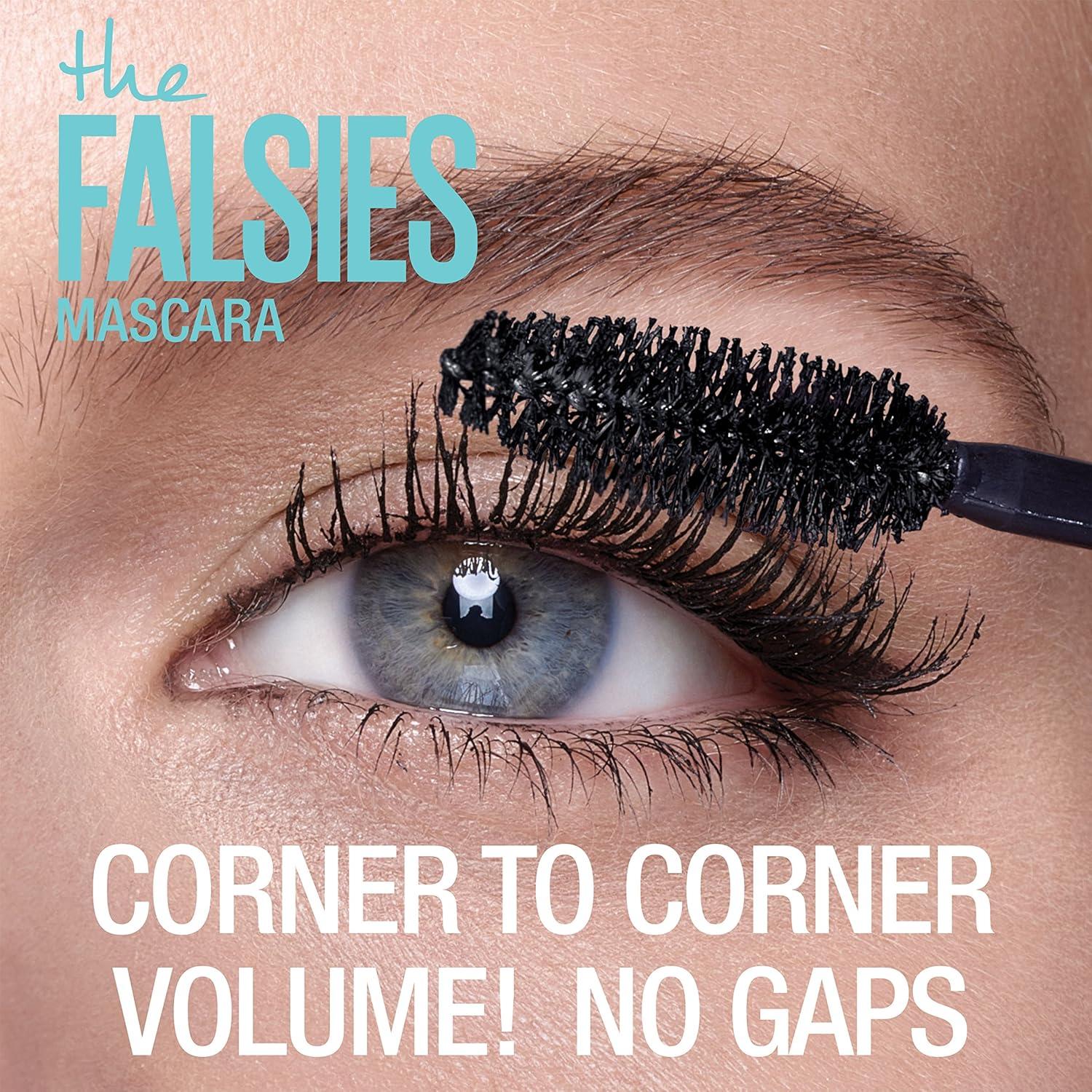 imageMaybelline Volum Express The Falsies Washable Fiber Mascara Volumizing and Separating Make Up Formula Brownish Black 1 CountBLACKEST BLACK