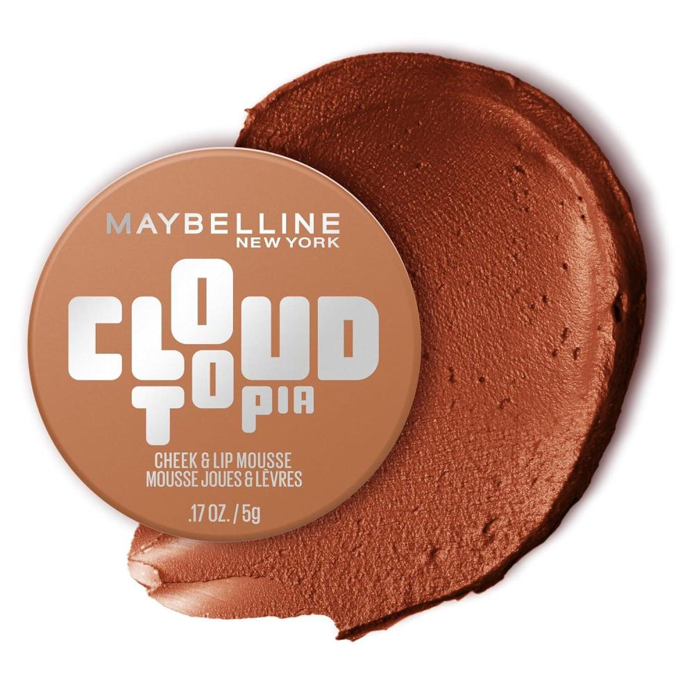 imageMaybelline Cloudtopia Blush for Cheeks and Lip Mousse UltraVivid Pigmented Formula for Up to 14HR of Blush and Lip Makeup Color Ethereal Rouge 1 CountTOASTED SKY