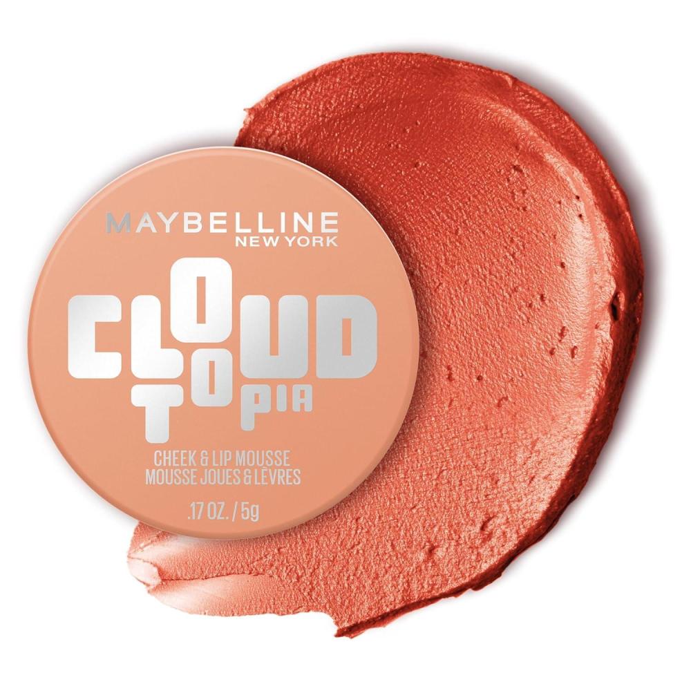 imageMaybelline Cloudtopia Blush for Cheeks and Lip Mousse UltraVivid Pigmented Formula for Up to 14HR of Blush and Lip Makeup Color Ethereal Rouge 1 CountSOLOR SERENITY