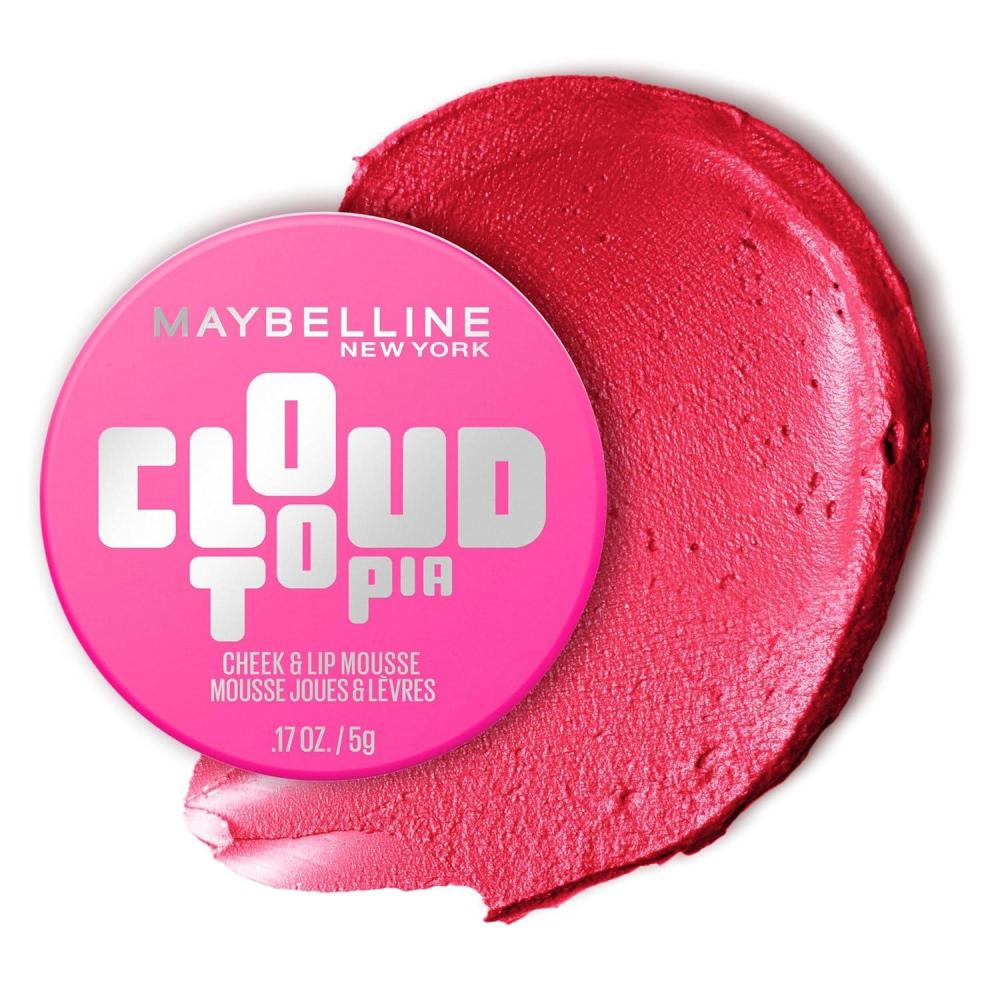 imageMaybelline Cloudtopia Blush for Cheeks and Lip Mousse UltraVivid Pigmented Formula for Up to 14HR of Blush and Lip Makeup Color Ethereal Rouge 1 CountPINK DAYDREAM