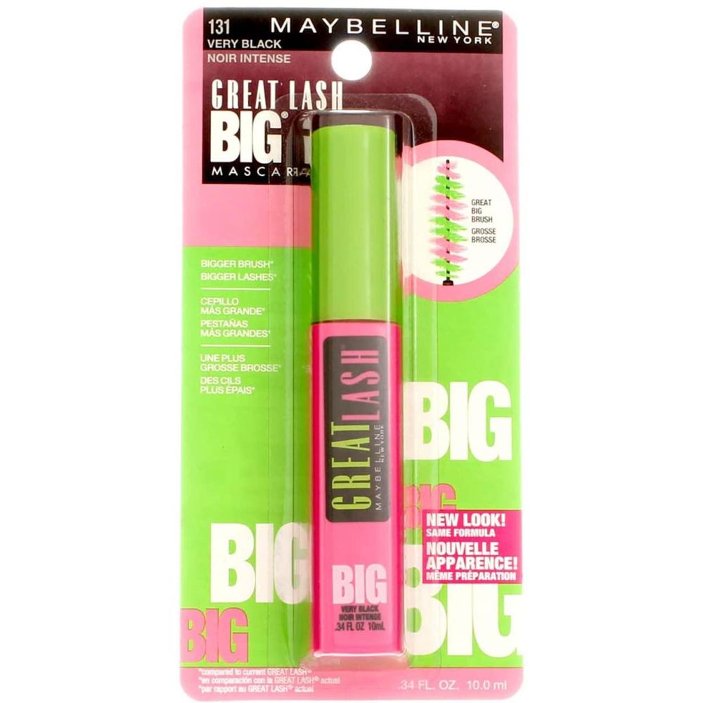 imageMaybelline Great Lash Washable Mascara Makeup Volumizing LashDoubling Formula That Conditions As It Thickens Blackest Black 1 CountVery Black