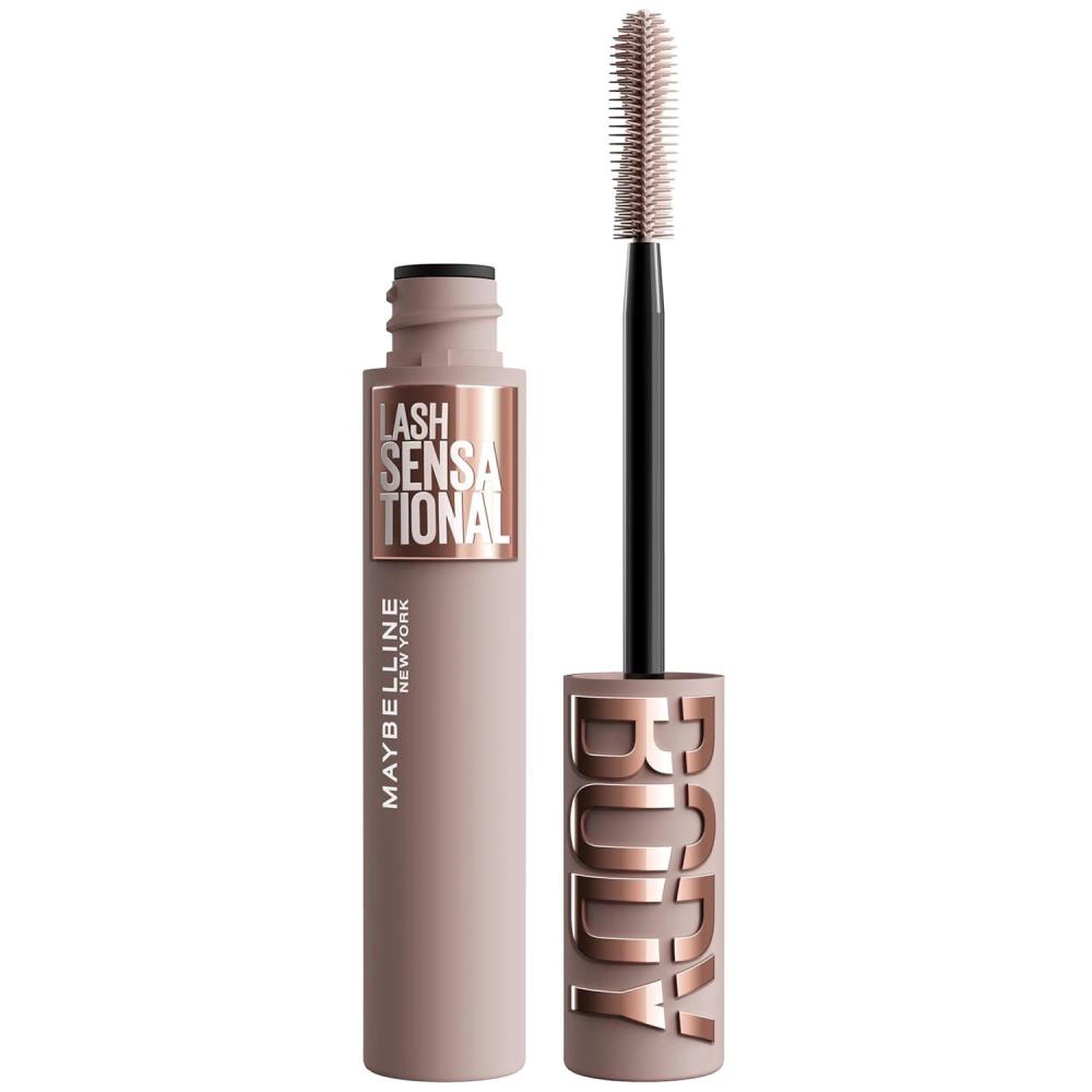 imageMaybelline Lash Sensational Body Washable Mascara Volume and Length Formula for 24HR Lash Lift Smudge and ClumpResistant Brownish BlackBLACKEST BLACK