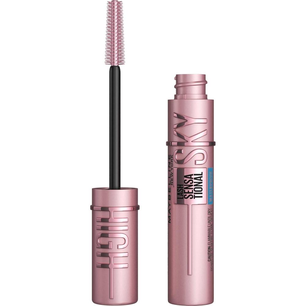 imageMaybelline Lash Sensational Sky High Washable Mascara Volumizing Lengthening Defining Curling Multiplying Buildable Mascara Make Up Formula Blue Mist 1 CountBROWNISH BLACK
