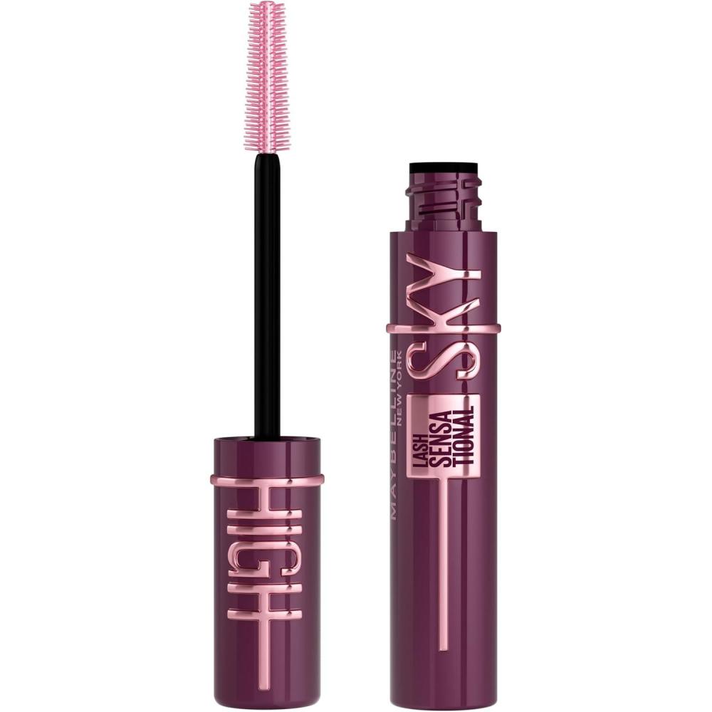 imageMaybelline Lash Sensational Sky High Washable Mascara Volumizing Lengthening Defining Curling Multiplying Buildable Mascara Make Up Formula Blue Mist 1 CountBURGUNDY HAZE