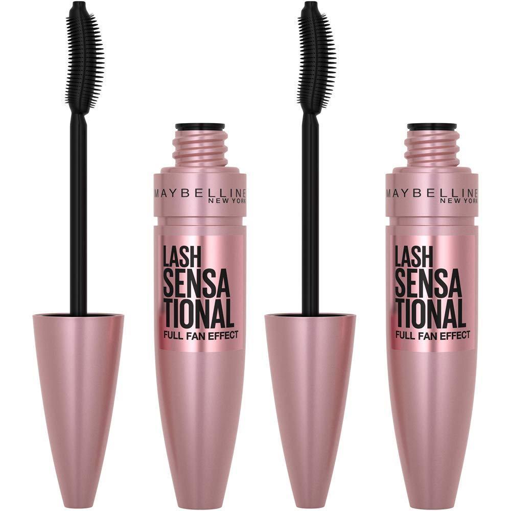 imageMaybelline Lash Sensational Washable Mascara Lengthening and Volumizing for a Full Fan Effect Blackest Black 1 CountBlackest Black
