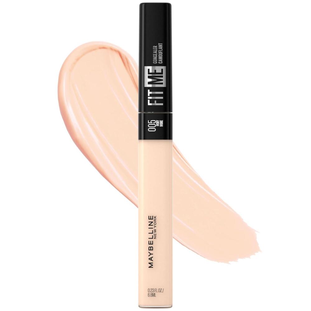 imageMaybelline New York Fit Me Liquid Concealer Makeup Natural Coverage Lightweight Conceals Covers OilFree Light 1 Count Packaging May Vary05 Ivory