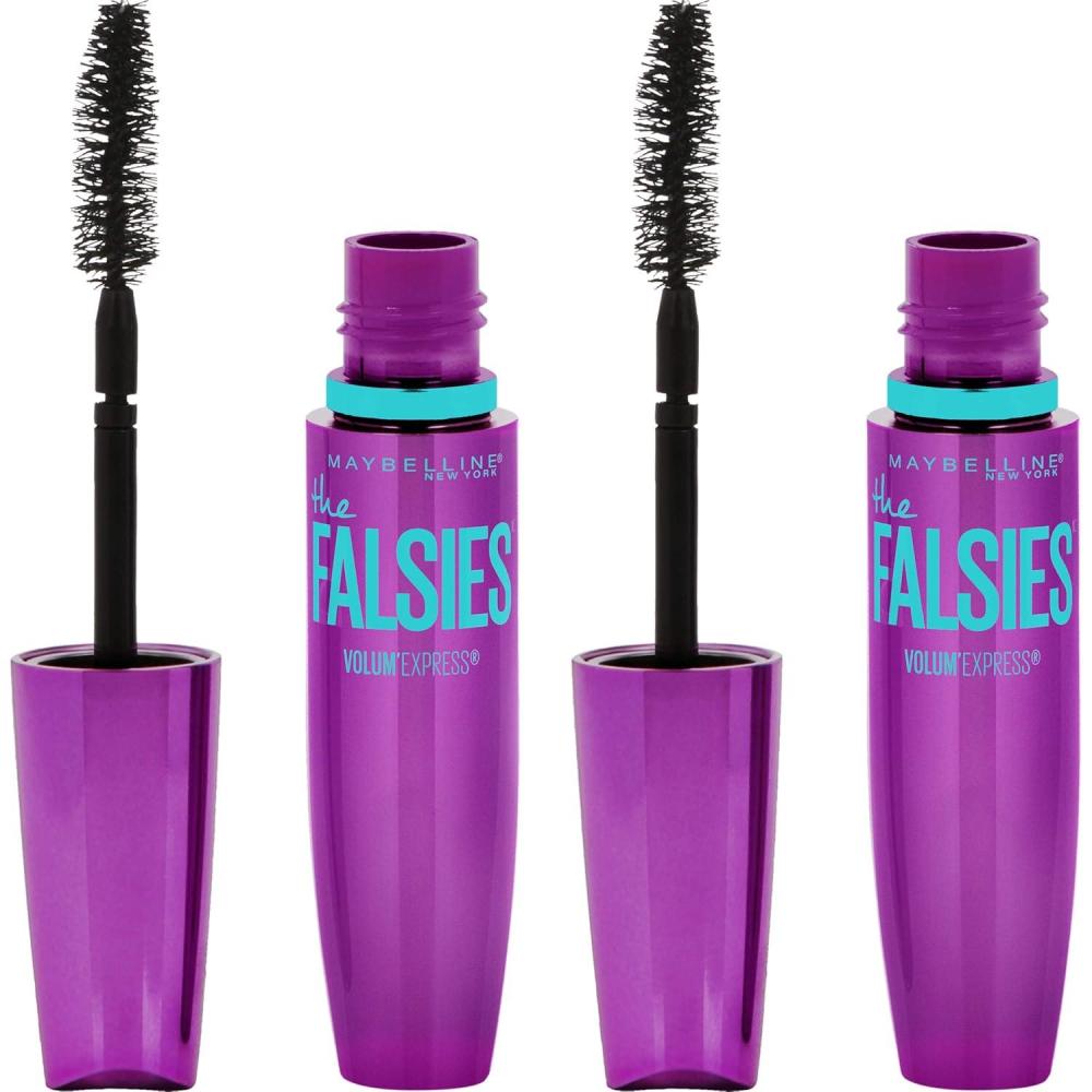 imageMaybelline Volum Express The Falsies Washable Fiber Mascara Volumizing and Separating Make Up Formula Brownish Black 1 CountWASHABLE BLACKEST BLACK 2 COUNT
