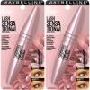 Maybelline Lash Sensational Washable Mascara, Lengthening and Volumizing for a Full Fan Effect, Blackest Black, 1 Count(Blackest Black)