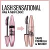 Maybelline Lash Sensational Washable Mascara, Lengthening and Volumizing for a Full Fan Effect, Blackest Black, 1 Count(MIDNIGHT BLACK)