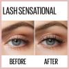 Maybelline Lash Sensational Waterproof Mascara, Lengthening and Volumizing for a Full Fan Effect, Brownish Black, 1 Count(VERY BLACK)