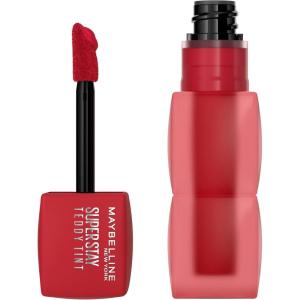 MAYBELLINE Super Stay Teddy Lip Tint, Long Lasting Matte Lipstick for Up To 12HR Wear, Endgame, 1 Count(TOMATO GIRL)