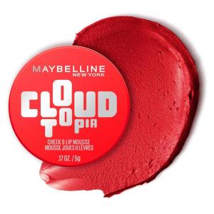 Maybelline Cloudtopia Blush for Cheeks and Lip Mousse, Ultra-Vivid, Pigmented Formula for Up to 14HR of Blush and Lip Makeup Color, Ethereal Rouge, 1 Count(DIVINE CRIMSON)