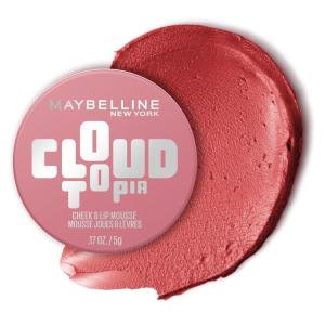 Maybelline Cloudtopia Blush for Cheeks and Lip Mousse, Ultra-Vivid, Pigmented Formula for Up to 14HR of Blush and Lip Makeup Color, Ethereal Rouge, 1 Count(ENCHANTED MAUVE)