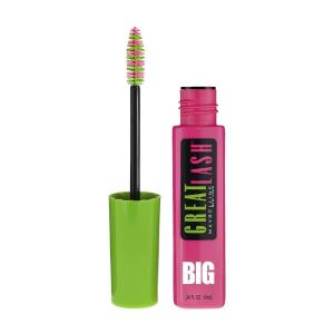 Maybelline Great Lash BIG Washable Mascara, Volumizing, Thickening, Lengthening Mascara, Blackest Black, 1 Count(BLACKEST BLACK)