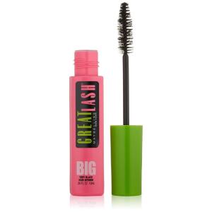 Maybelline Great Lash Washable Mascara Makeup, Volumizing Lash-Doubling Formula That Conditions As It Thickens, Blackest Black, 1 Count(Black Very)