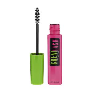 Maybelline Great Lash Washable Mascara Makeup, Volumizing Lash-Doubling Formula That Conditions As It Thickens, Blackest Black, 1 Count(Brownish Black)